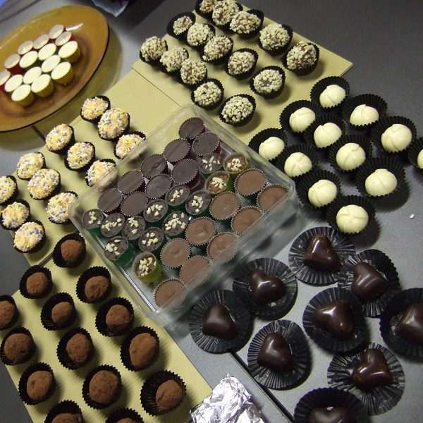 chocolate pralines, truffles